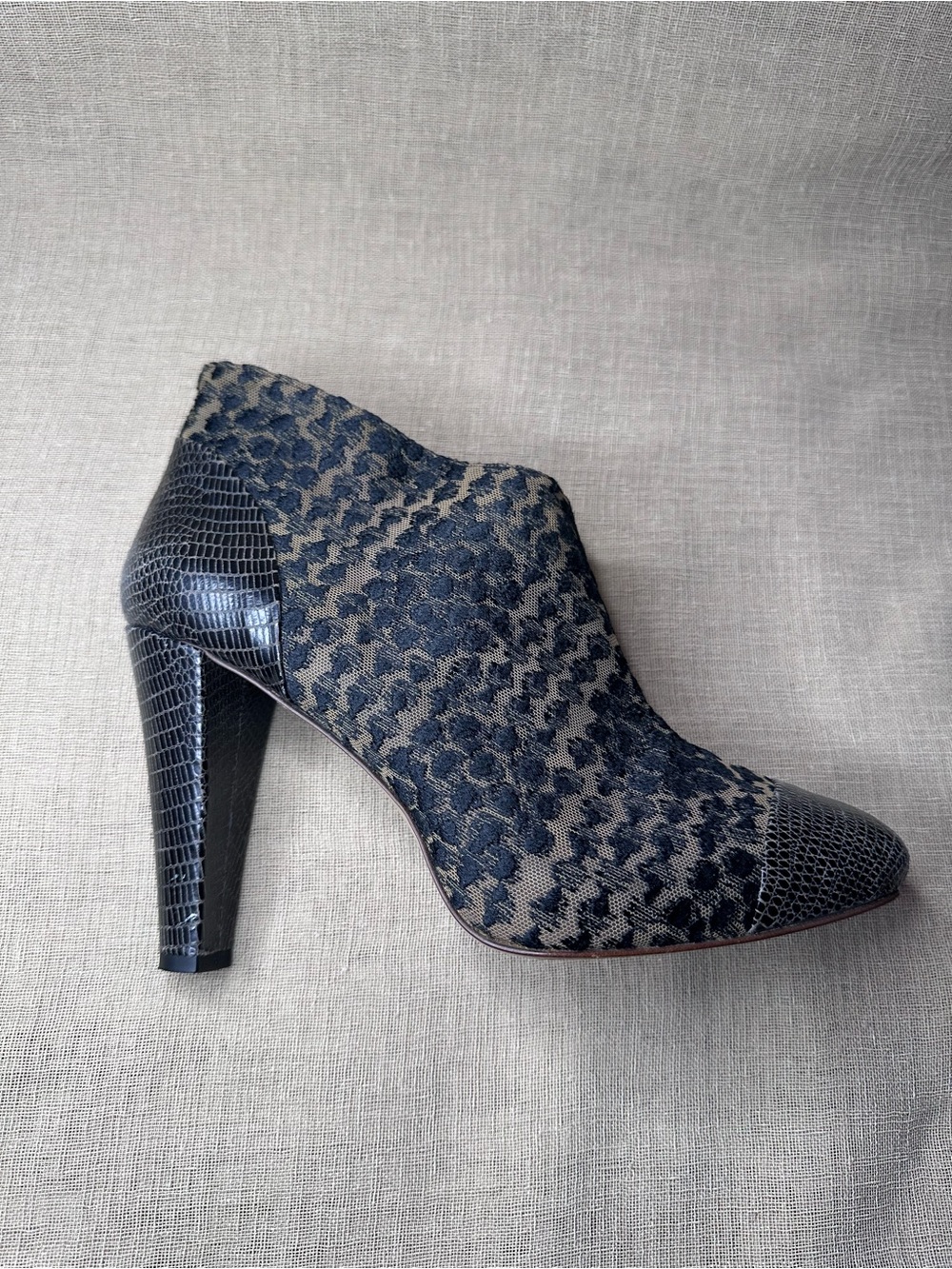 Tibi "Elliot" Asymmetrical Bootie